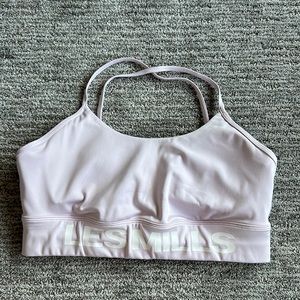 Les Mills x Reebok Pink Long Line Sports Bra - Size Large